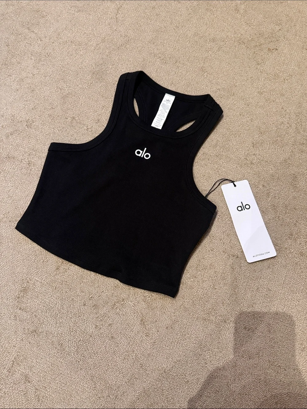 ALO Yoga Black Aspire Tank Top
